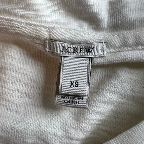 J Crew Embroidered Floral Size XS Winter White  100% Cotton Top - Picture 7 of 7